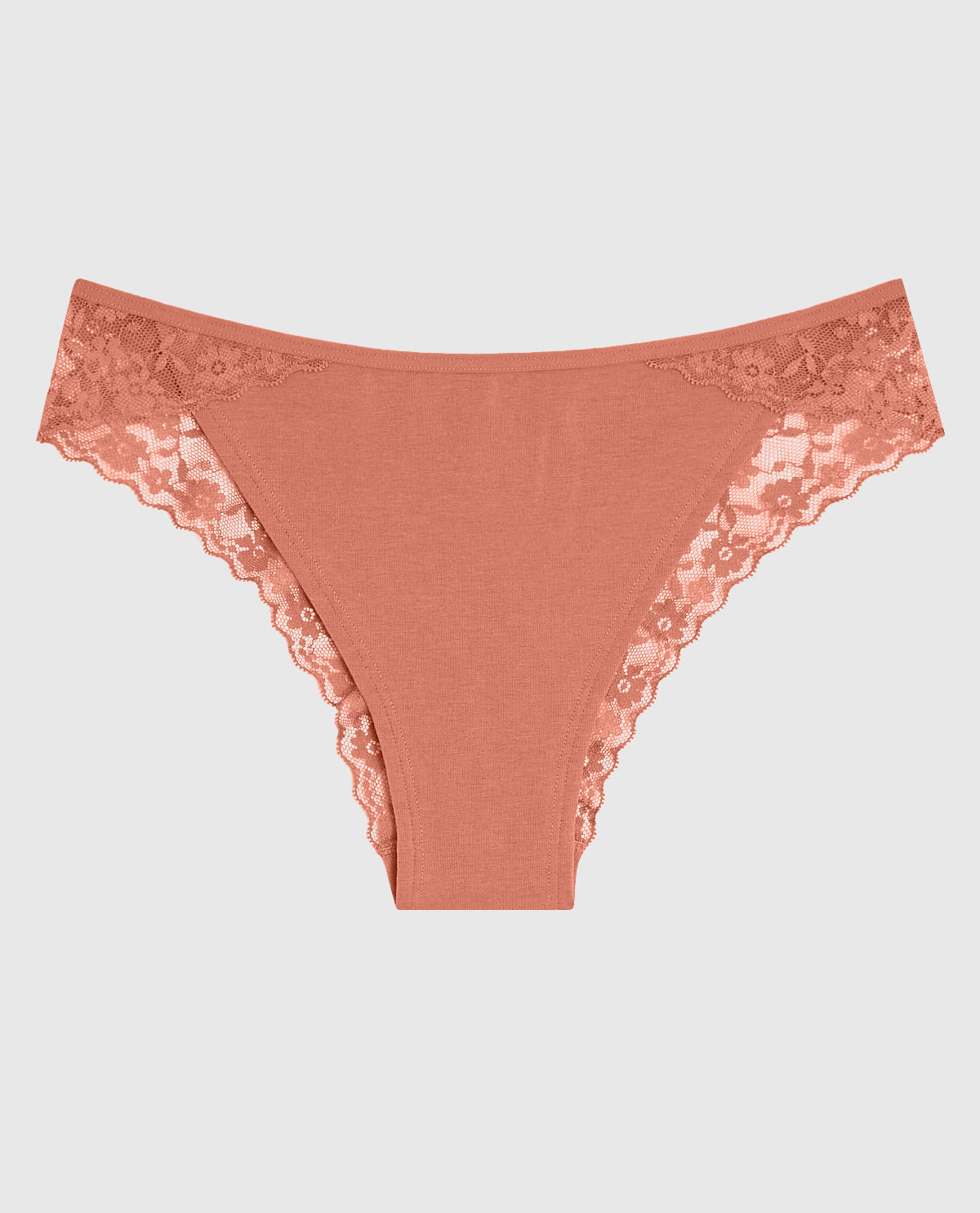 La Senza Cheeky Panty with Lace Trim in Rosy Blush