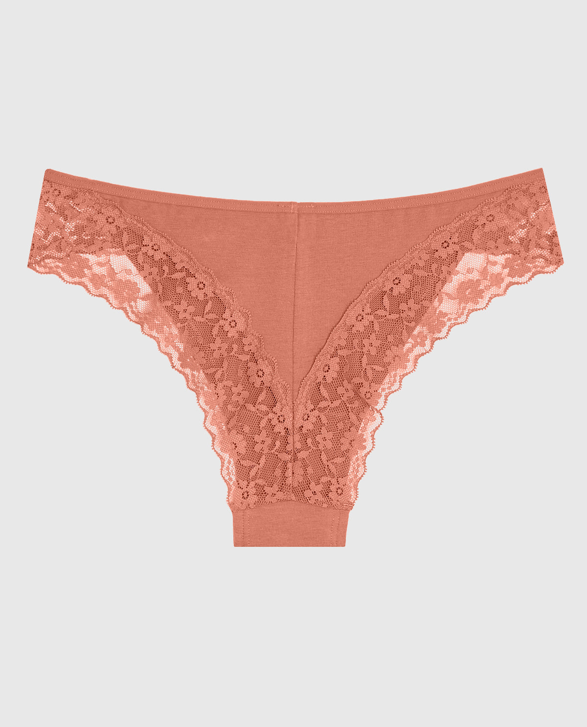 La Senza Cheeky Panty with Lace Trim in Rosy Blush