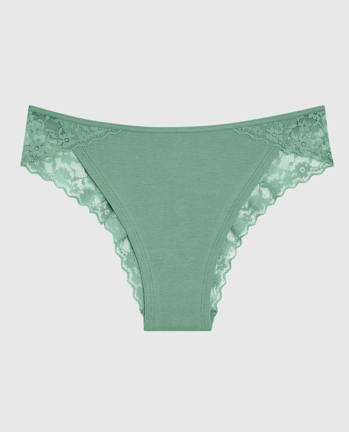 La Senza Cheeky Panty with Lace Trim in Wintermint