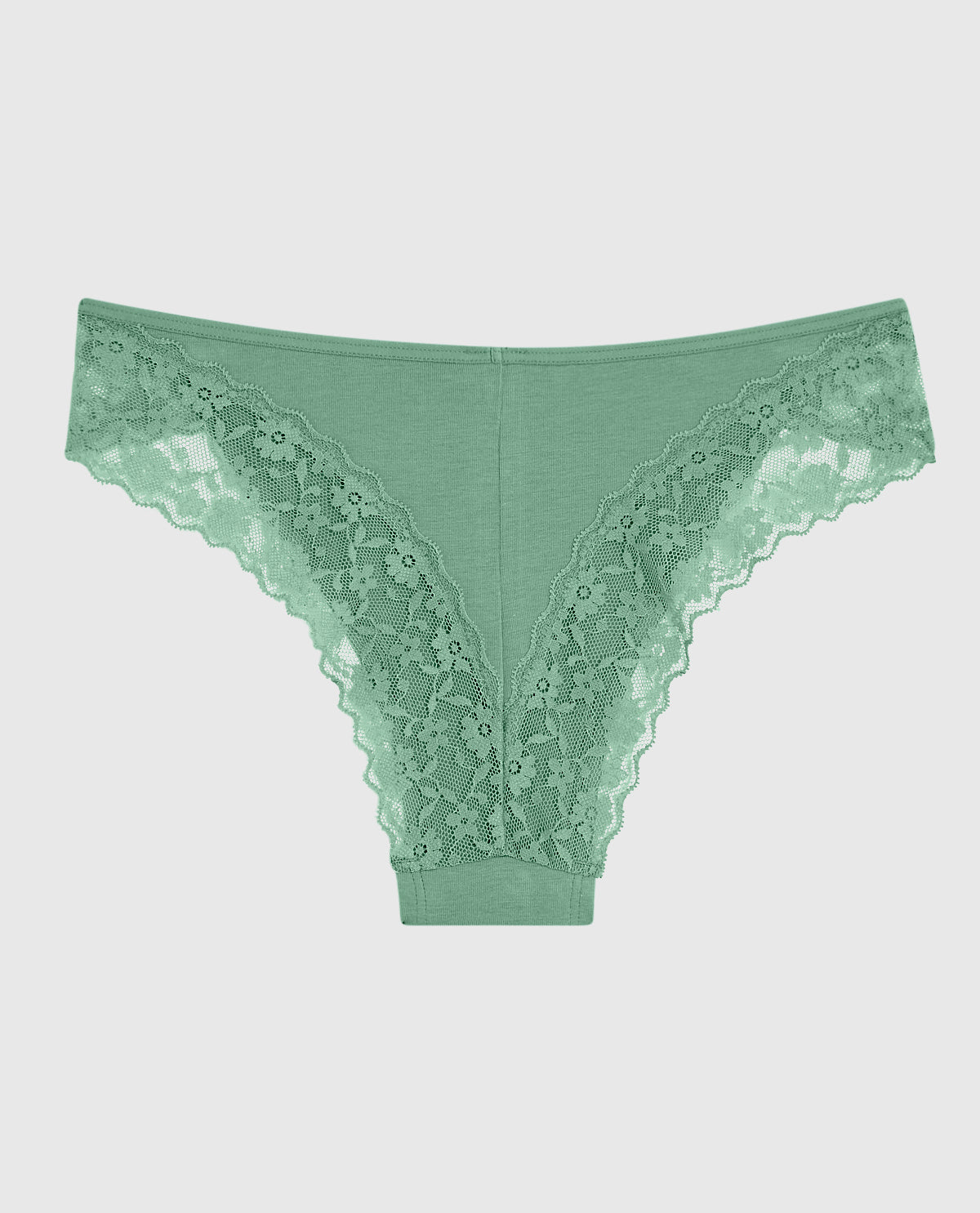 La Senza Cheeky Panty with Lace Trim in Wintermint