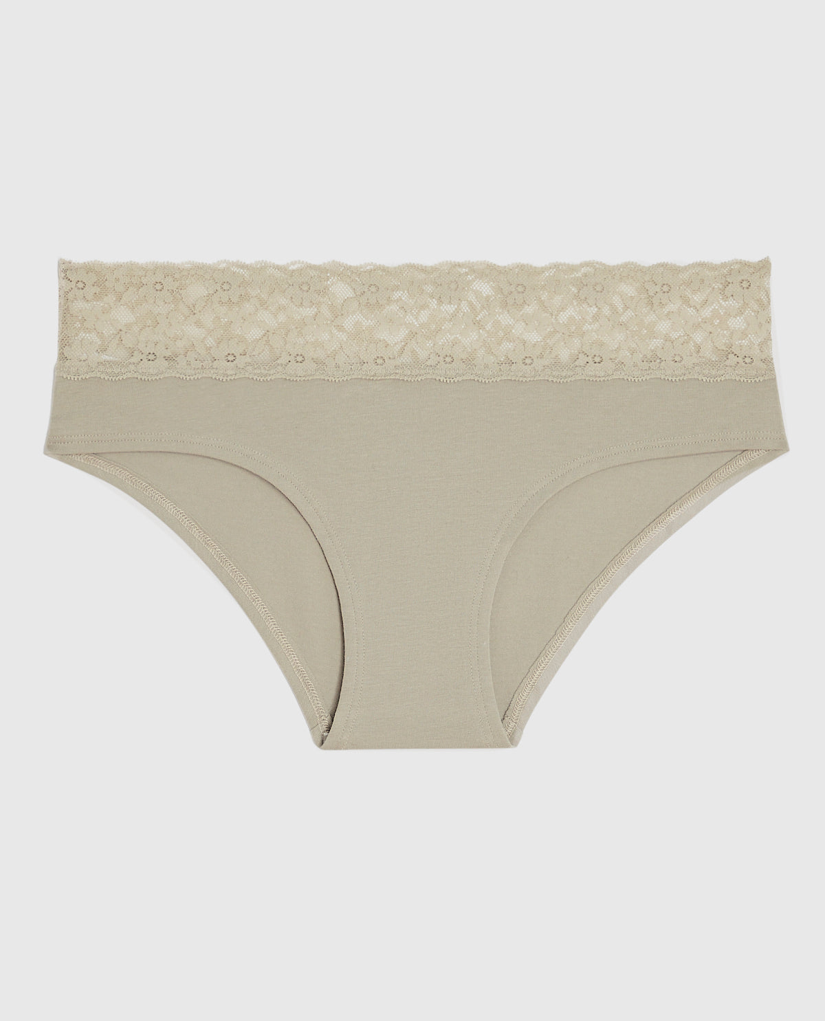 La Senza Culotte taille basse avec dentelle gris pierre