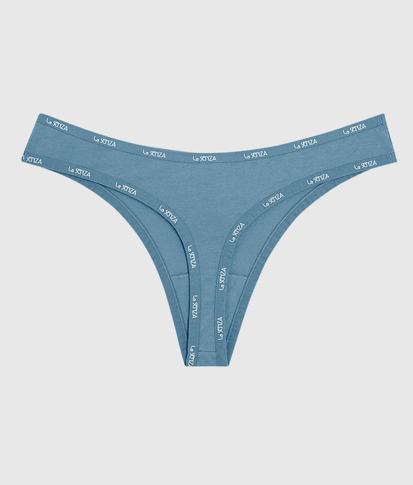 La Senza Everyday Thong Panty with Logo Trim