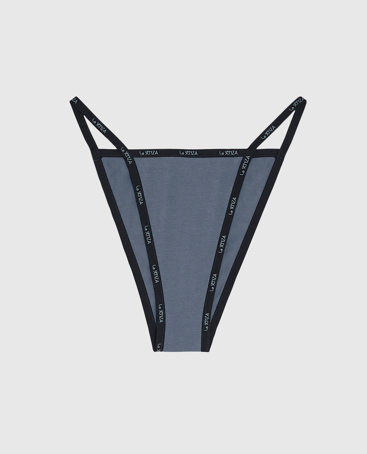 La Senza Cheeky Panty with Logo Trim in Stormy Weather