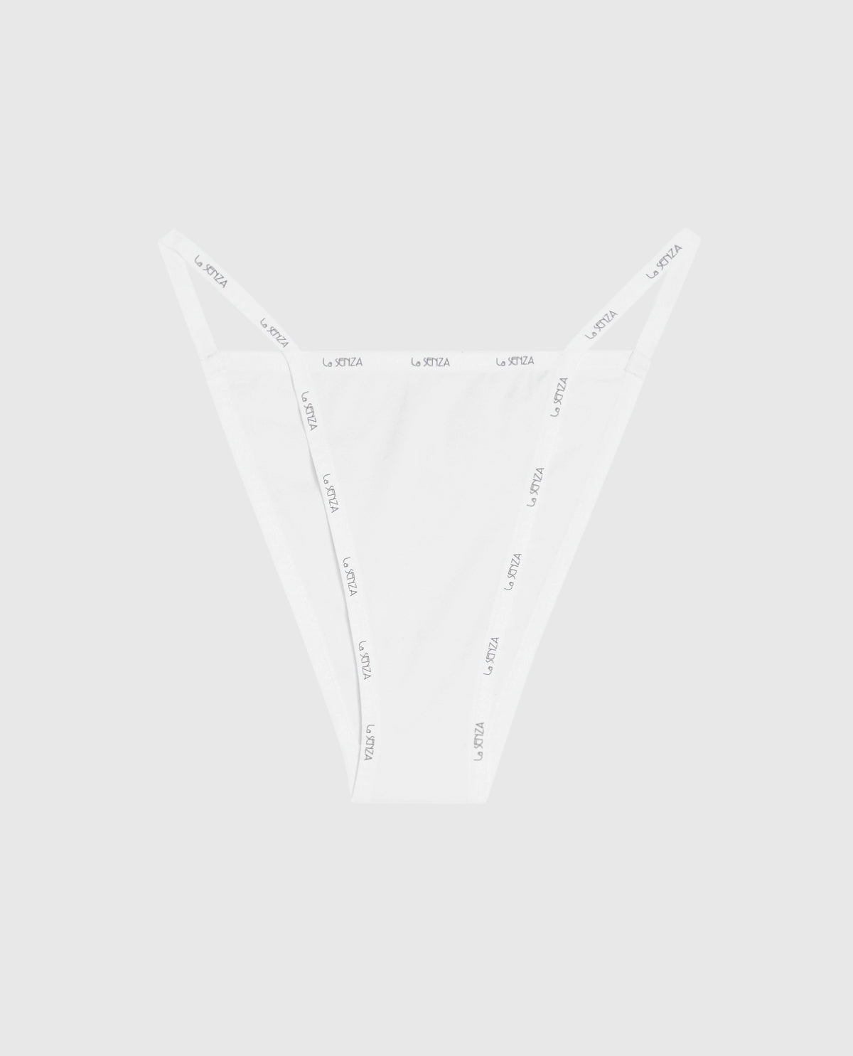 La Senza Cheeky Panty with Logo Trim in Ivory