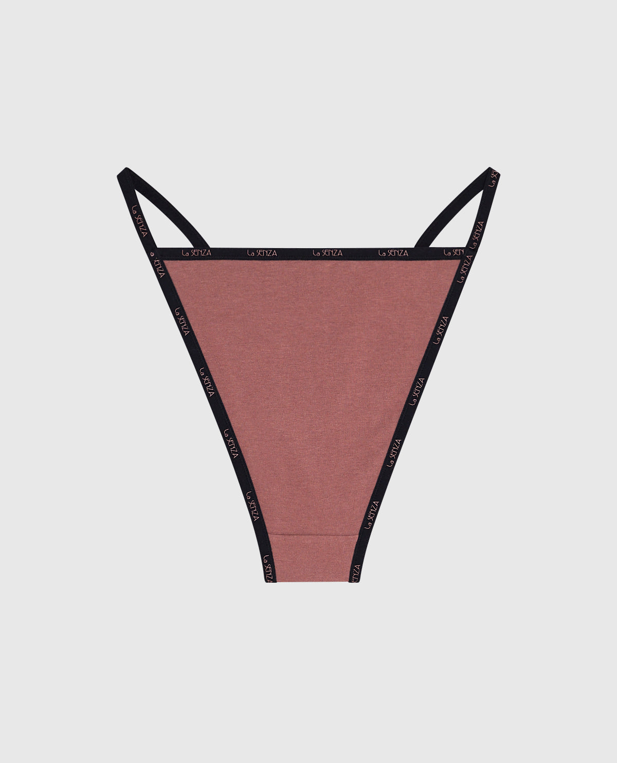 La Senza Cheeky Panty with Logo Trim in Dusty Cedar
