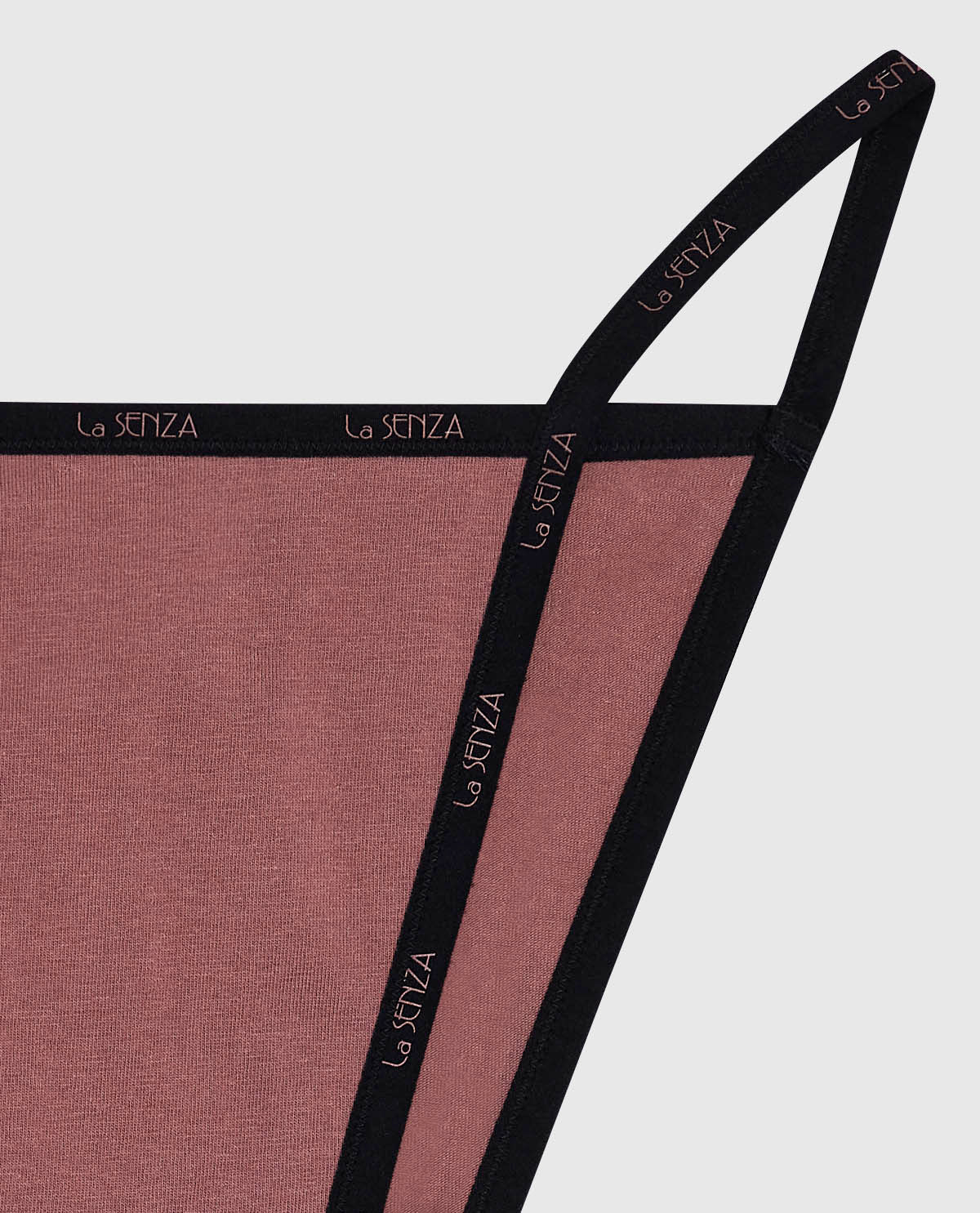 La Senza Cheeky Panty with Logo Trim in Dusty Cedar