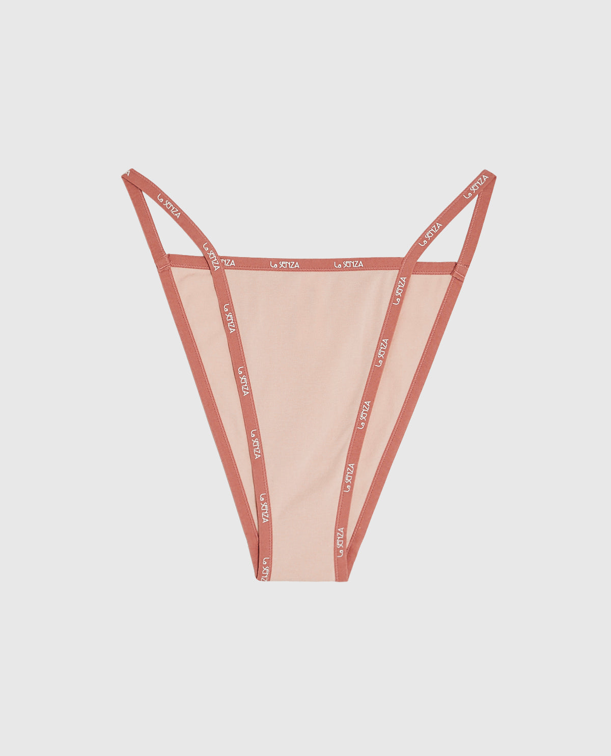 La Senza Cheeky Panty with Logo Trim in Peaceful Peach