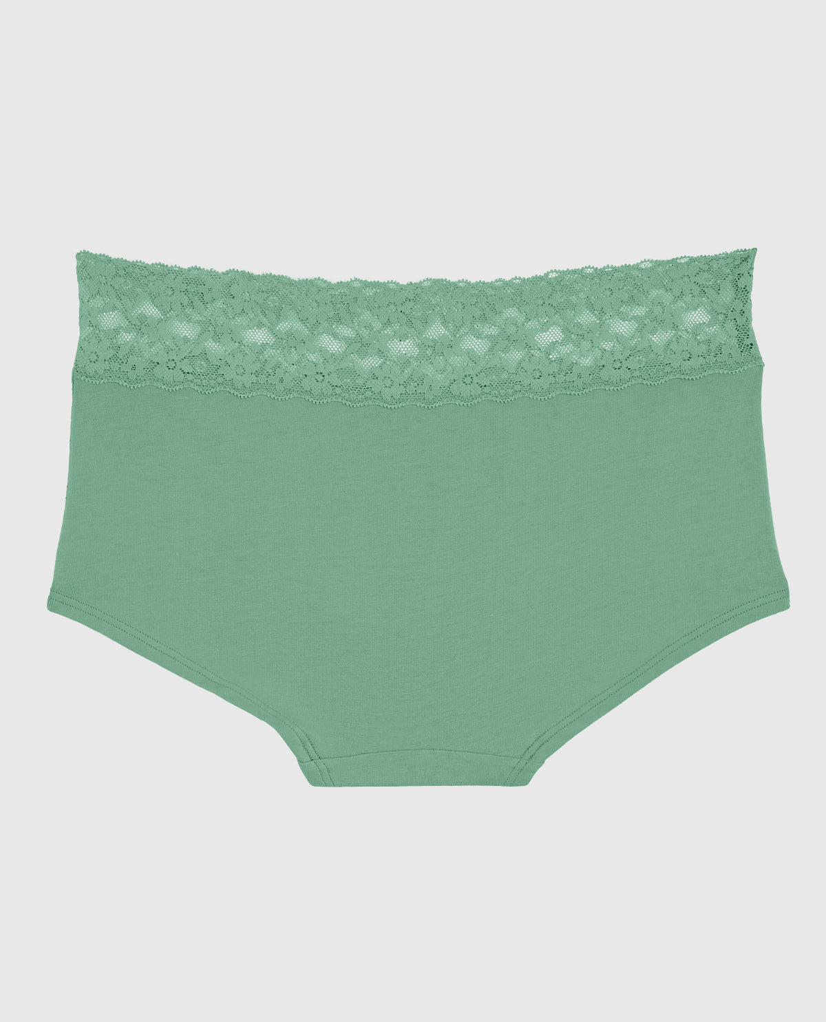 La Senza Boyshort Panty with Lace Trim in Wintermint