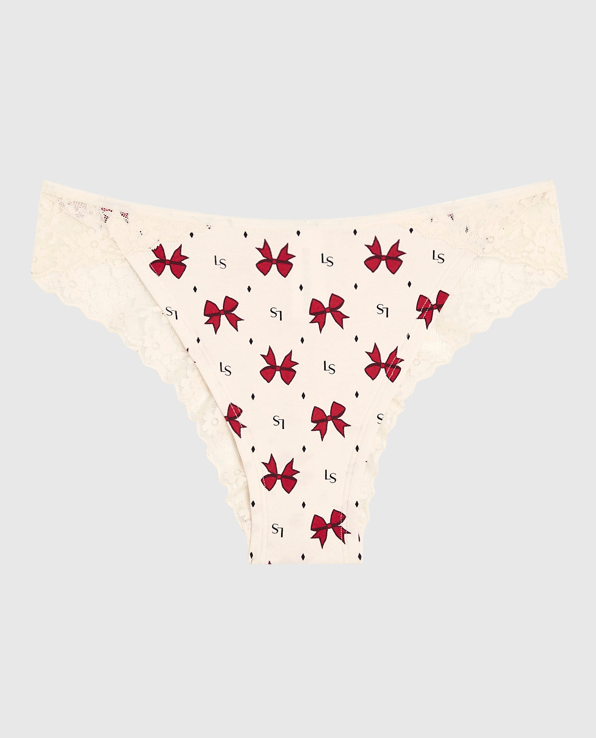 La Senza Cheeky Panty with Lace Trim in Bow to the Queen