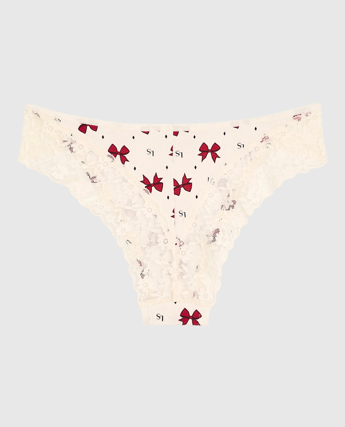 La Senza Cheeky Panty with Lace Trim in Bow to the Queen