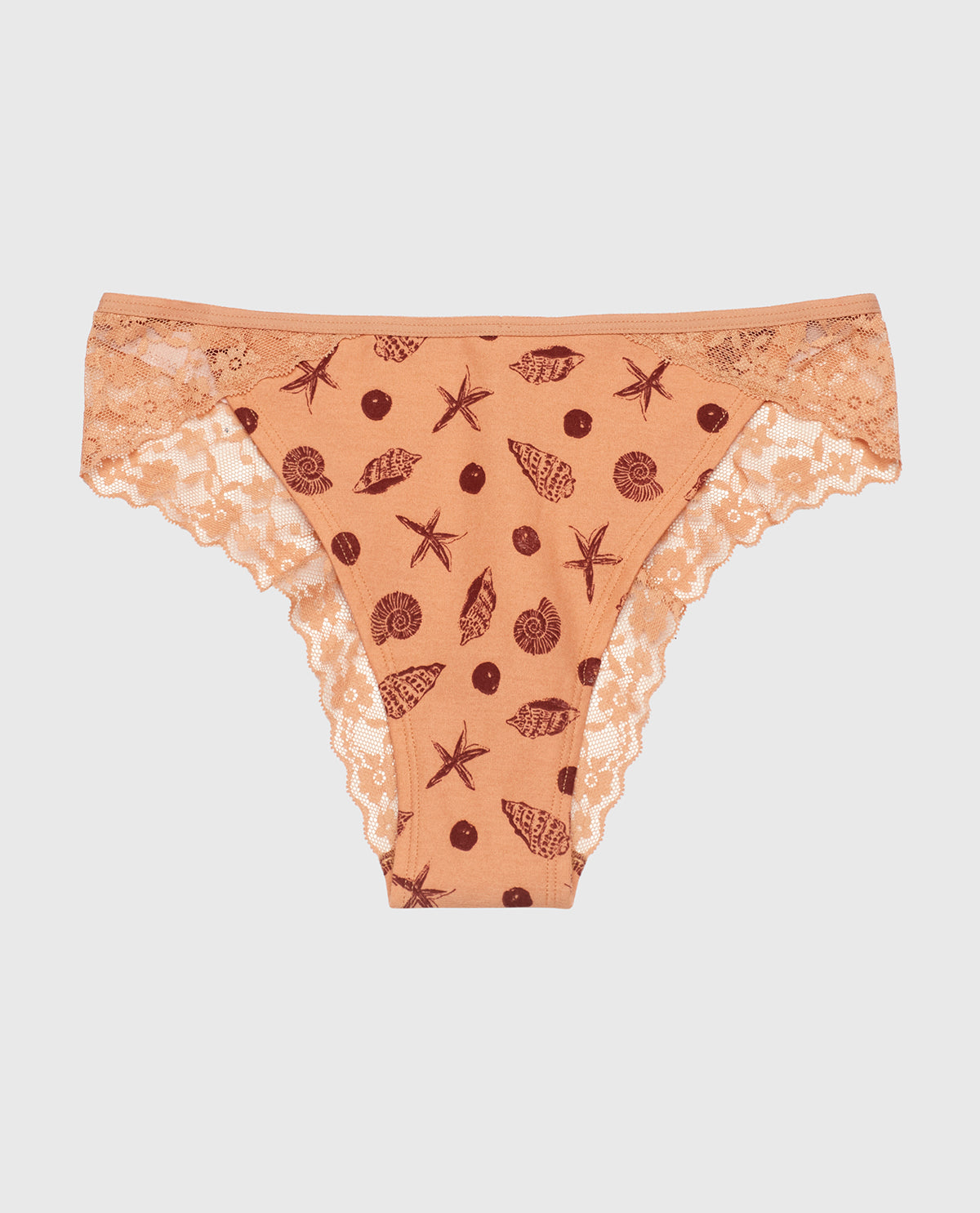 La Senza Cheeky Panty with Lace Trim in She Sells Sea Shells