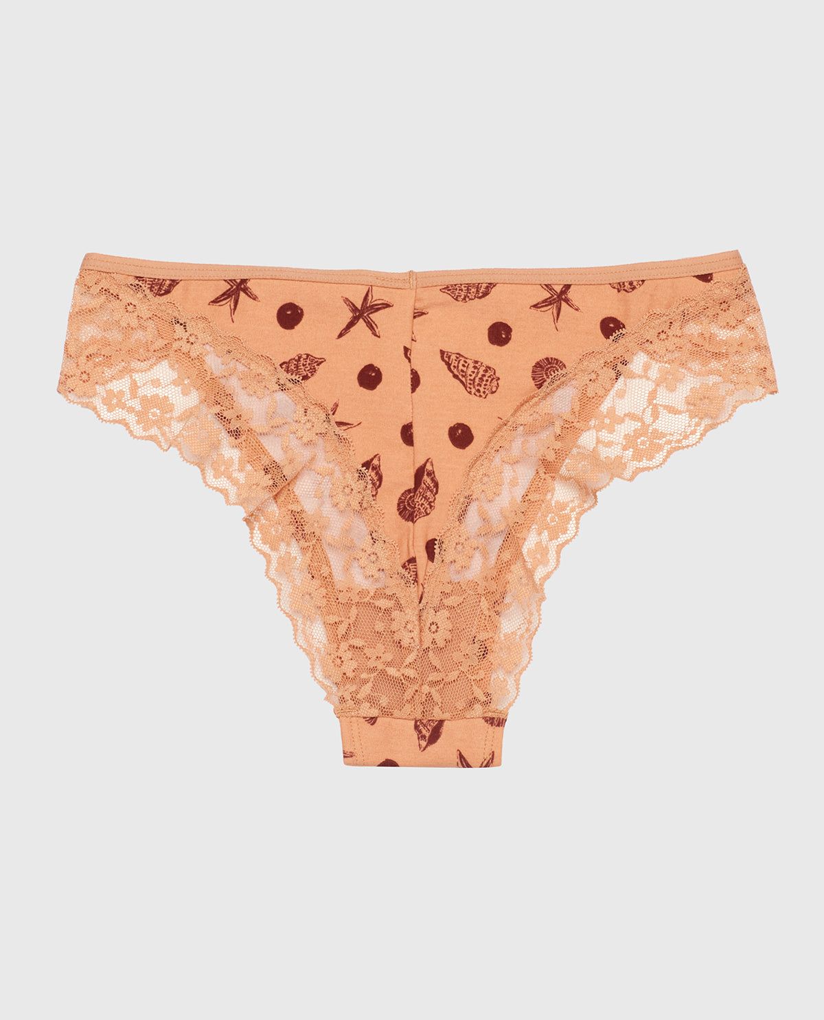 La Senza Cheeky Panty with Lace Trim in She Sells Sea Shells