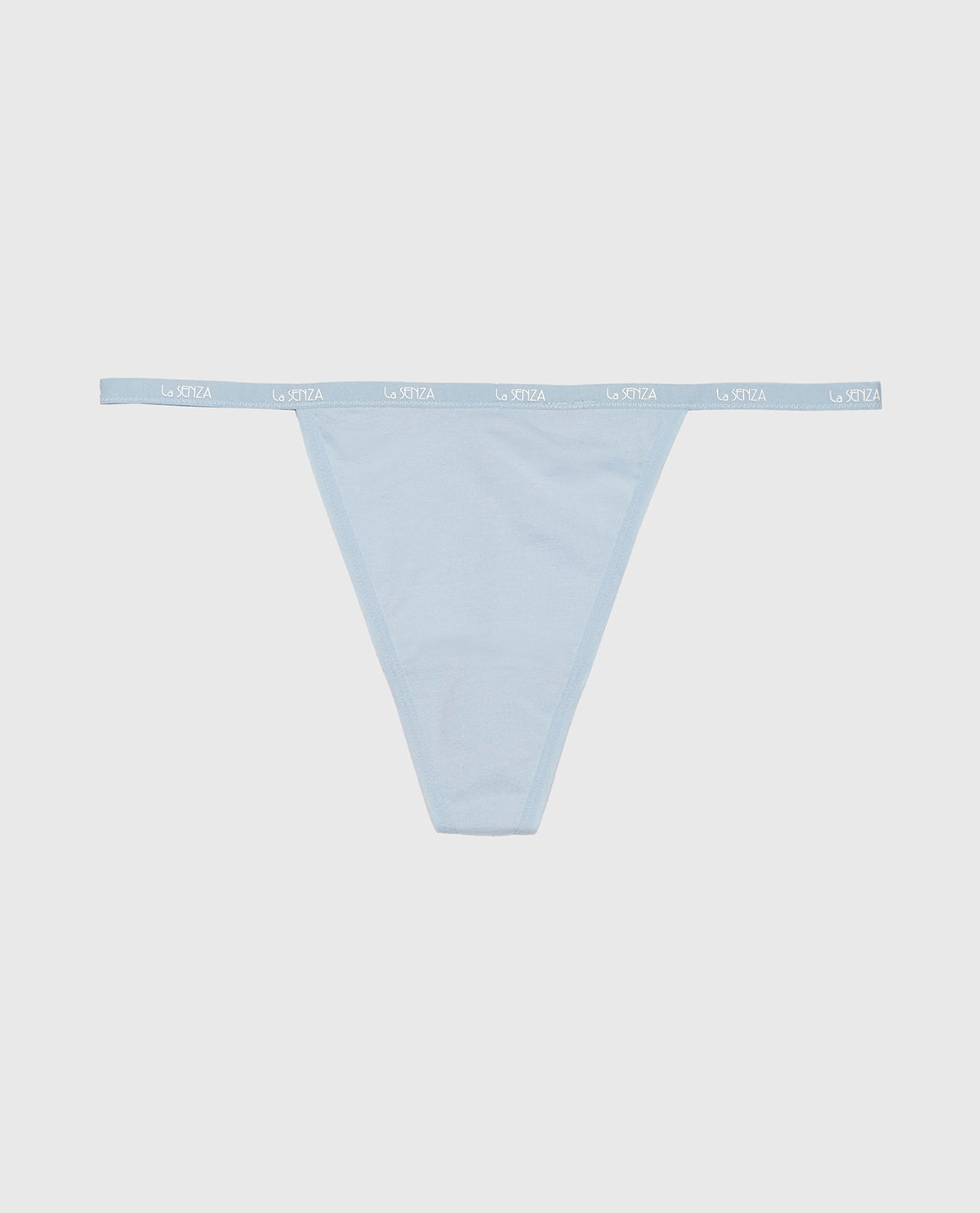 La Senza G-Sring Panty with Logo Trim in Subdued Blue