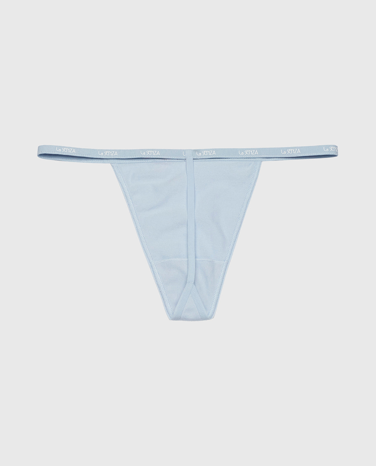 La Senza G-Sring Panty with Logo Trim in Subdued Blue
