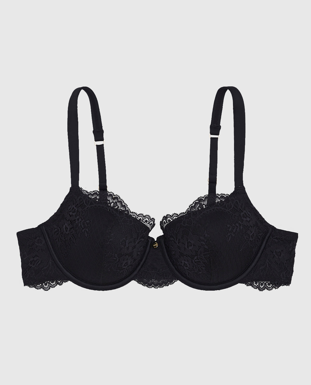 La Senza Allover Lace Lightly Lined Balconette Bra in Black
