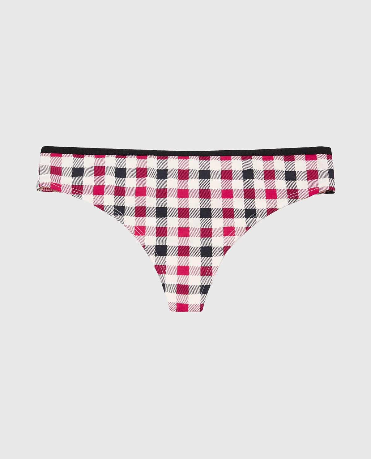 La Senza Ultrasoft Modal Cheeky Thong Panty in Soft Winter Gingham