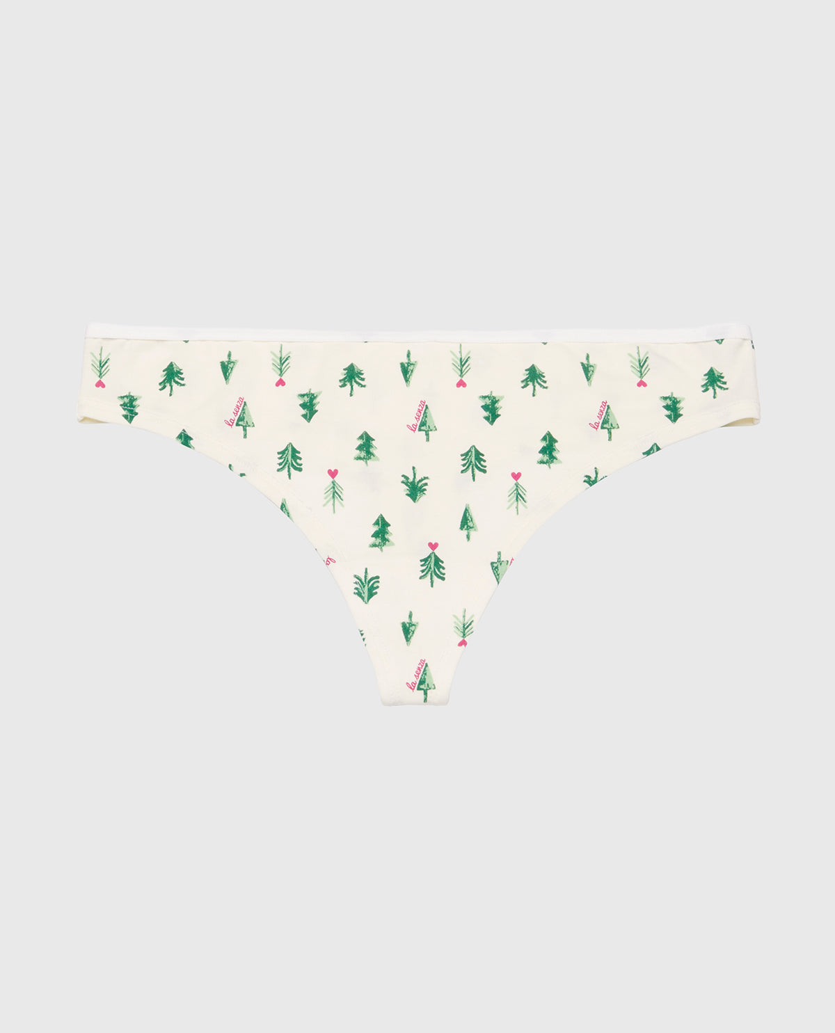 La Senza Ultrasoft Modal Cheeky Thong Panty in Tiny Soft Trees