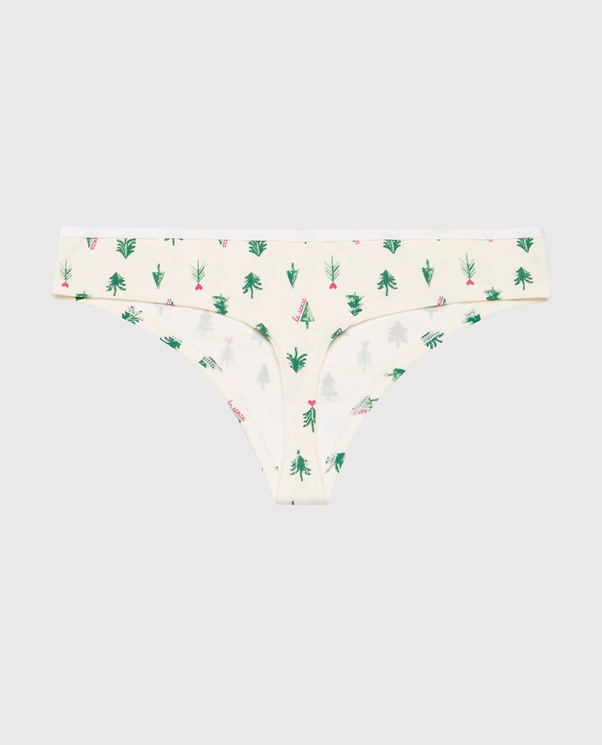 La Senza Ultrasoft Modal Cheeky Thong Panty in Tiny Soft Trees