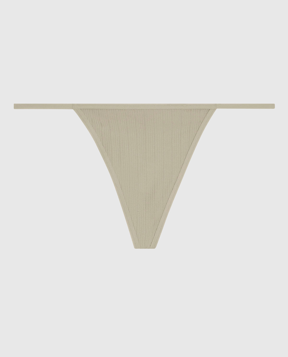La Senza Ribbed G-String Panty in Stone Grey