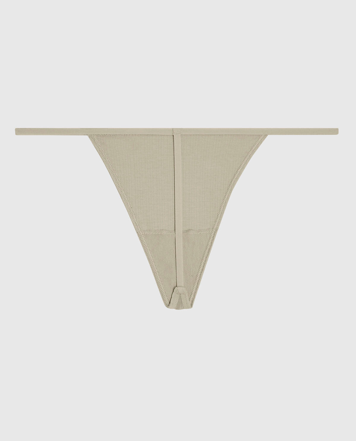 La Senza Ribbed G-String Panty in Stone Grey