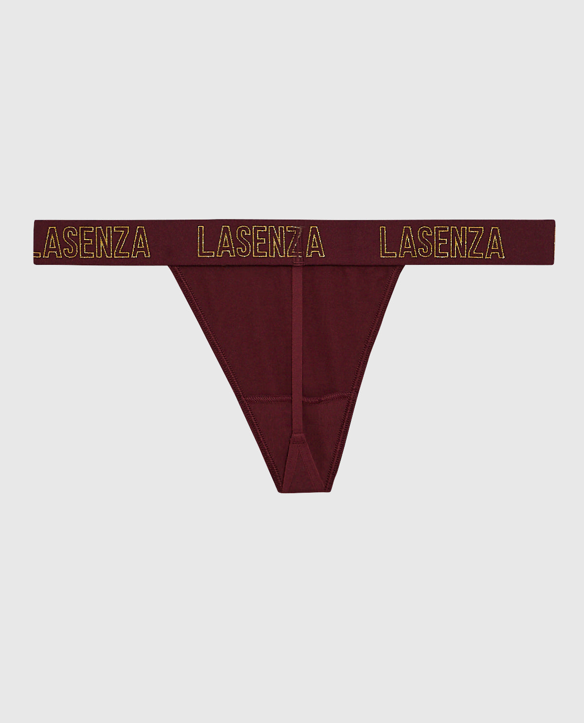 La Senza G-String Panty with Logo Band in Red Wine