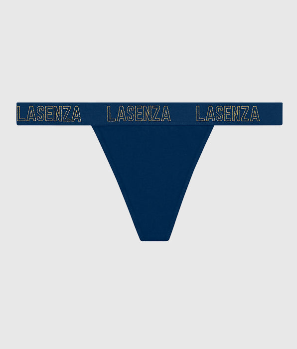 La Senza G-String Panty with Logo Band in Ocean Cavern
