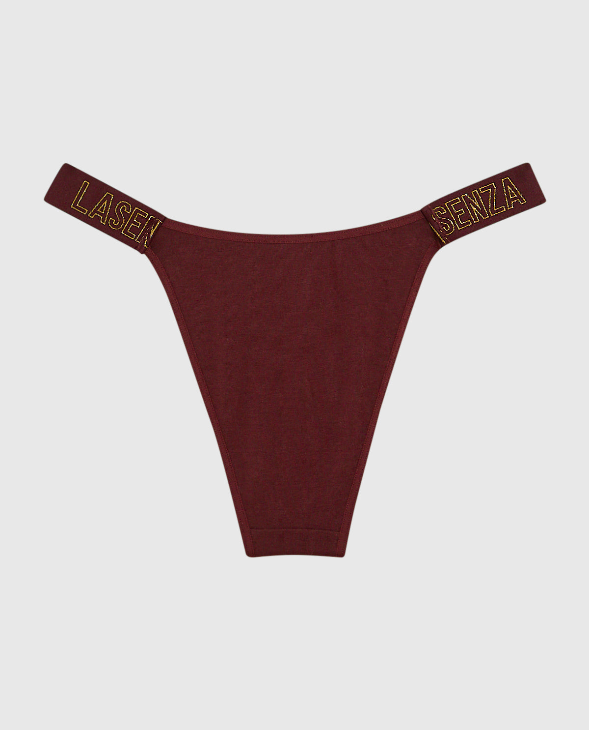 La Senza Cheeky Panty with Logo Band in Red Wine