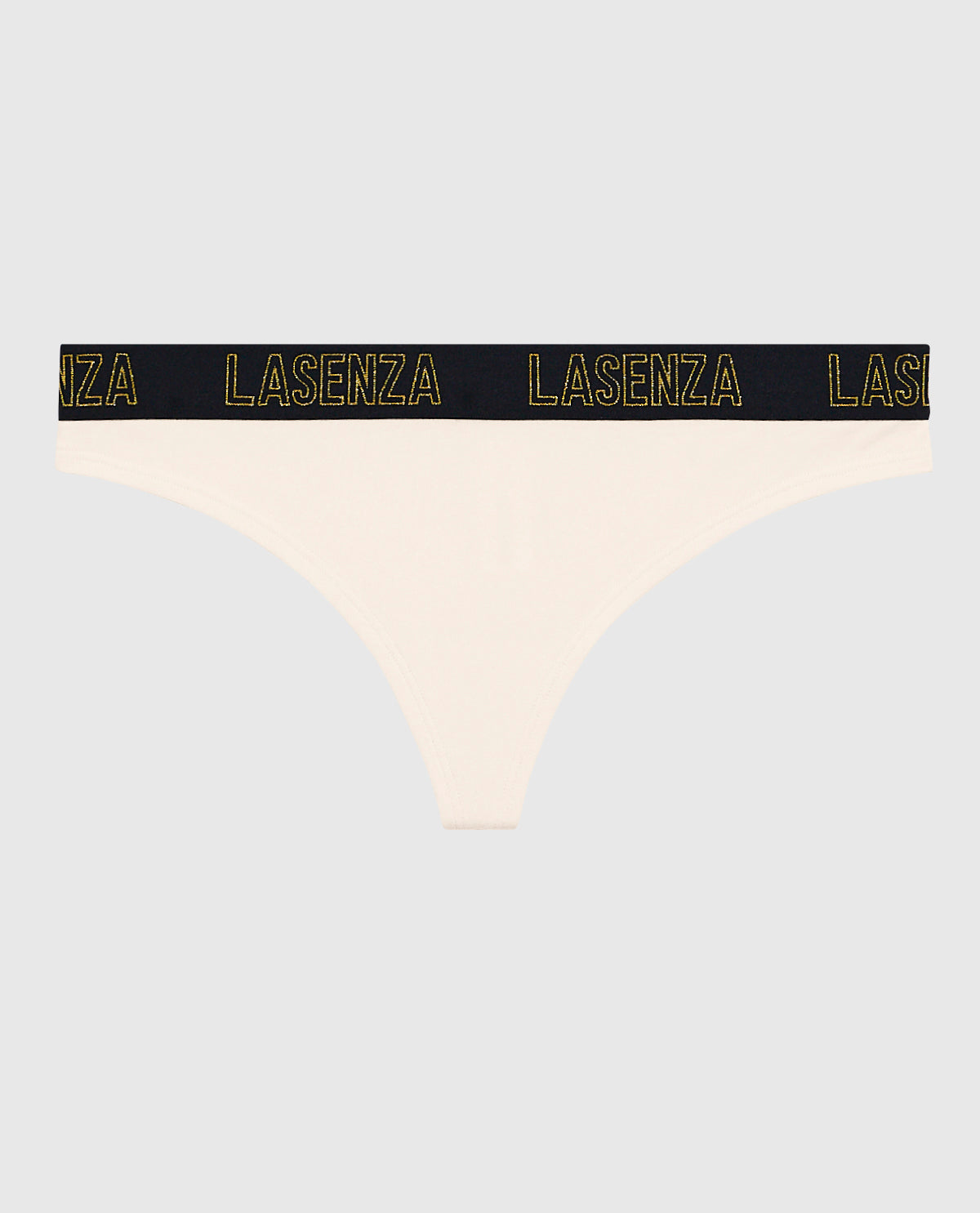 La Senza Thong Panty with Logo Band in Ivory Dawn