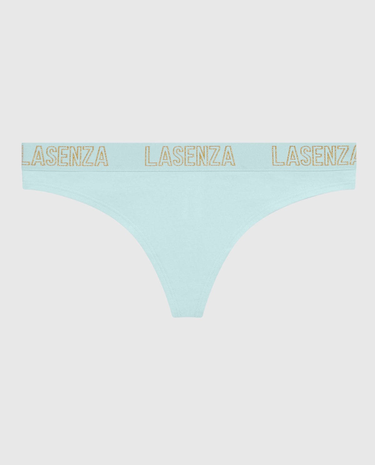 La Senza Thong Panty with Logo Band in Vista Blue