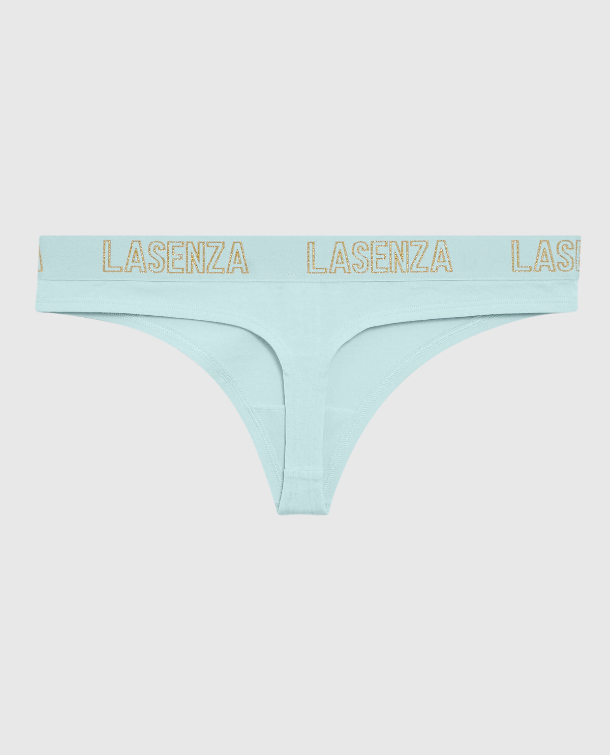 La Senza Thong Panty with Logo Band in Vista Blue
