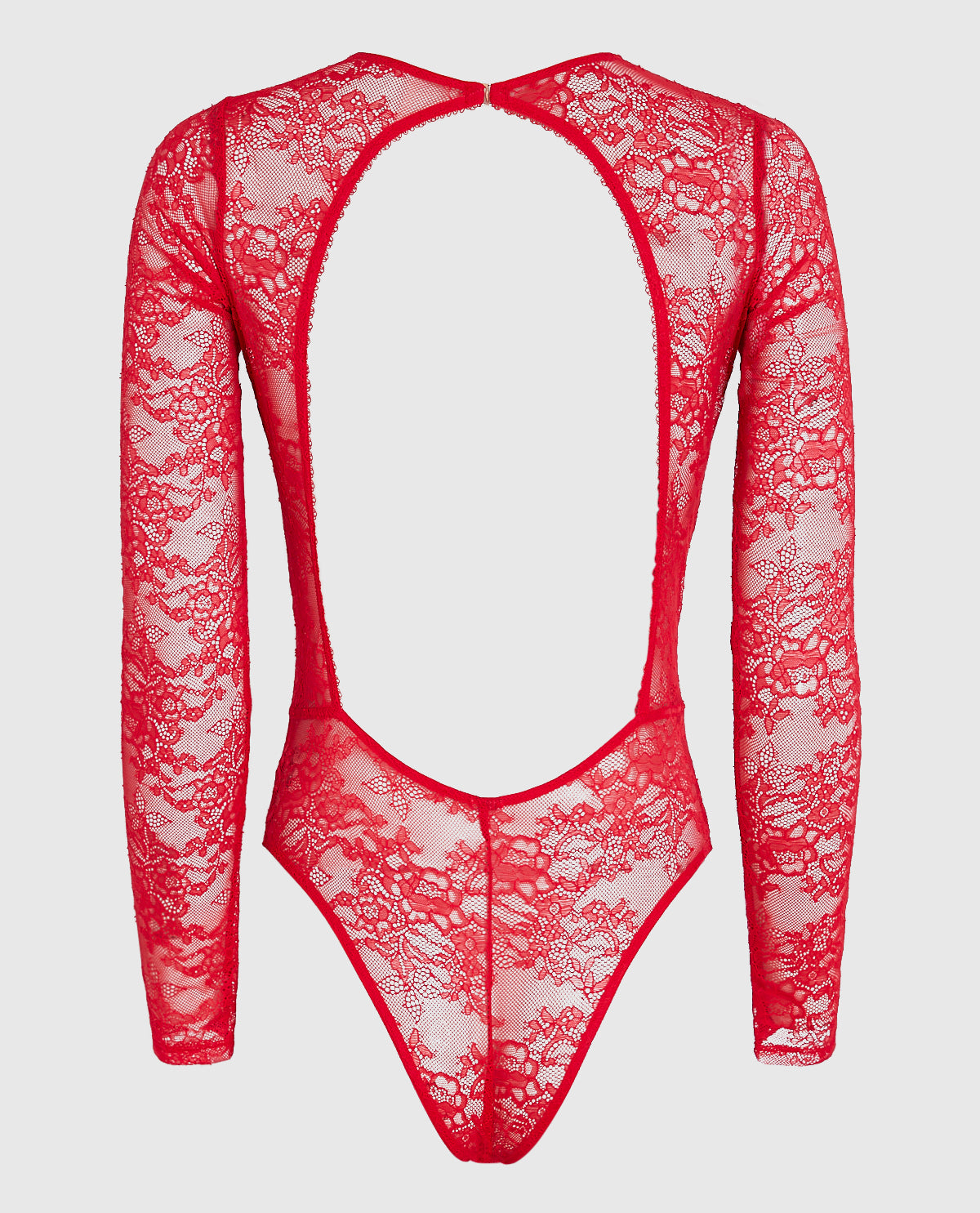 La Senza Unlined Long Sleeve Bodysuit in Cosmo Red