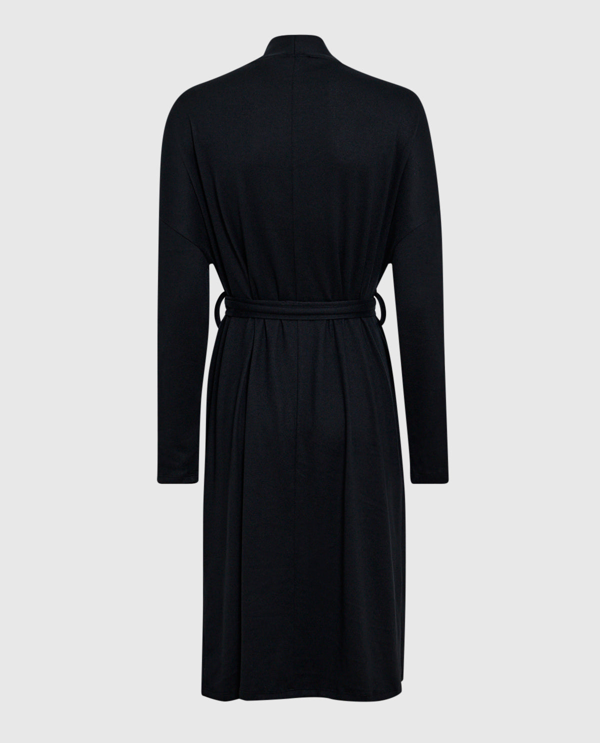 La Senza Long Sleeve Jersey Robe in Smoulder Black