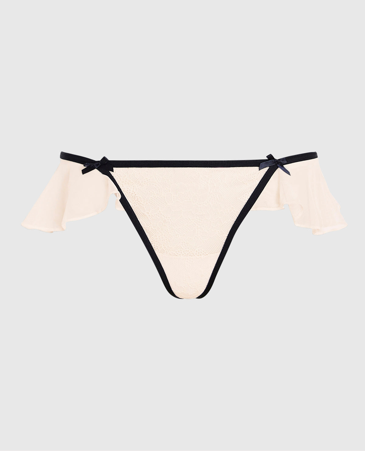 La Senza High Leg G-String Panty in Ivory Dawn