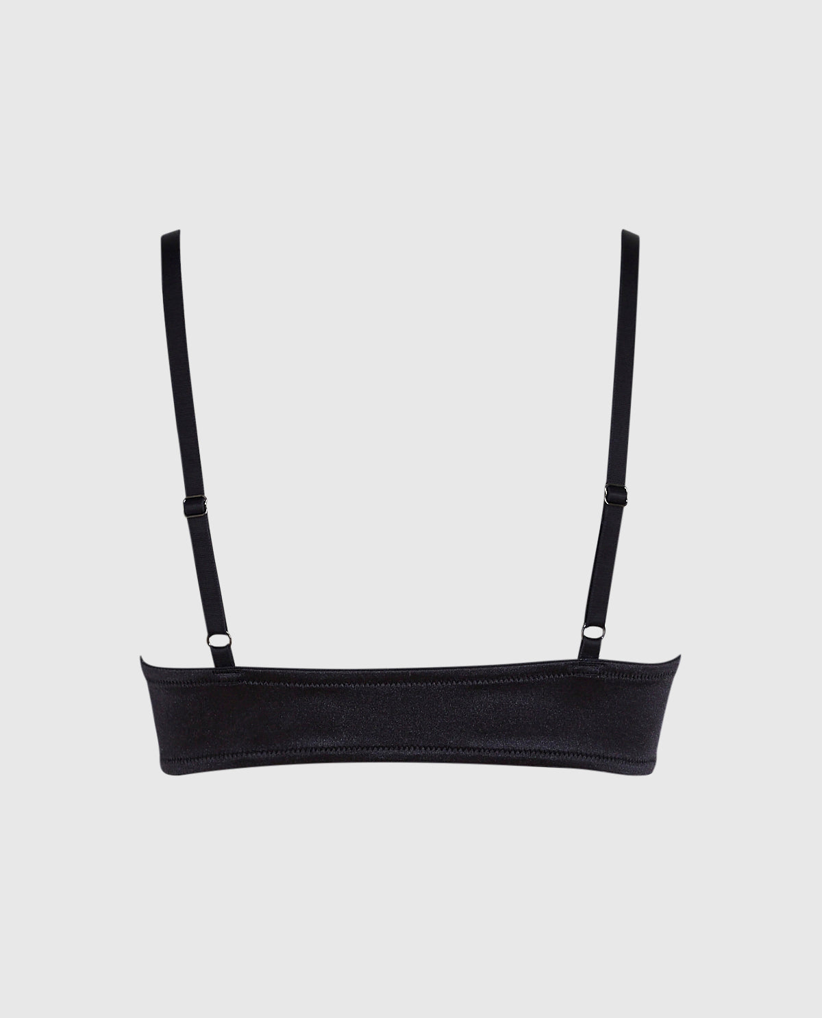 La Senza Satin Unlined Bra in Smoulder Black