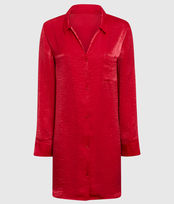 La Senza Chemise de nuit en satin rouge cosmo