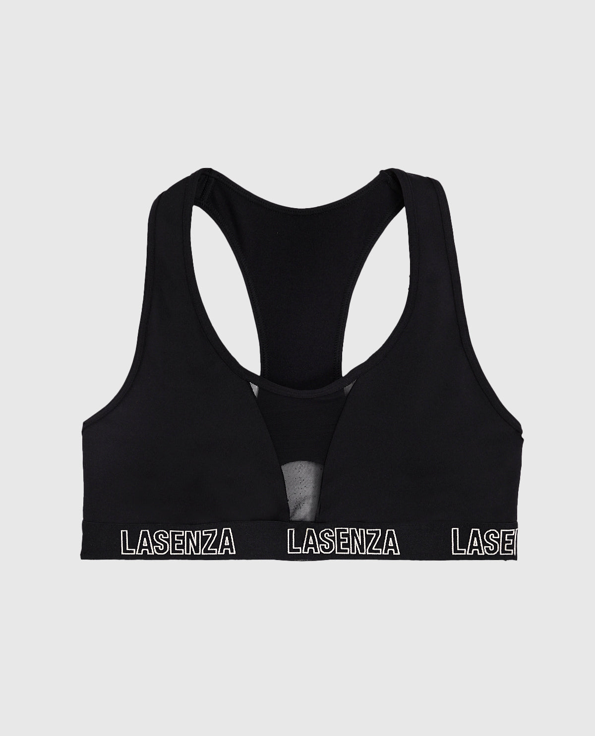 La Senza Low Impact Sports Bra with Logo in Smoulder Black