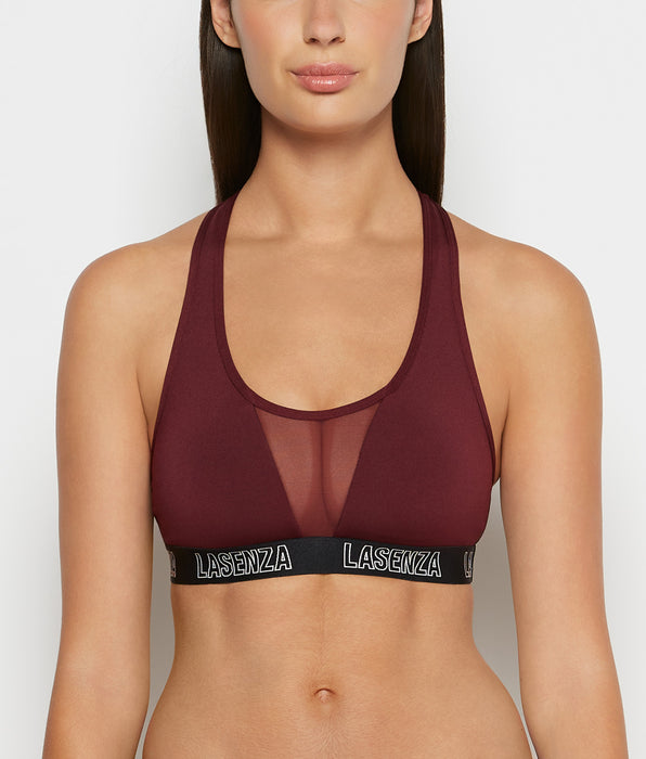 La Senza Low Impact Sports Bra with Logo in Russian Ruby