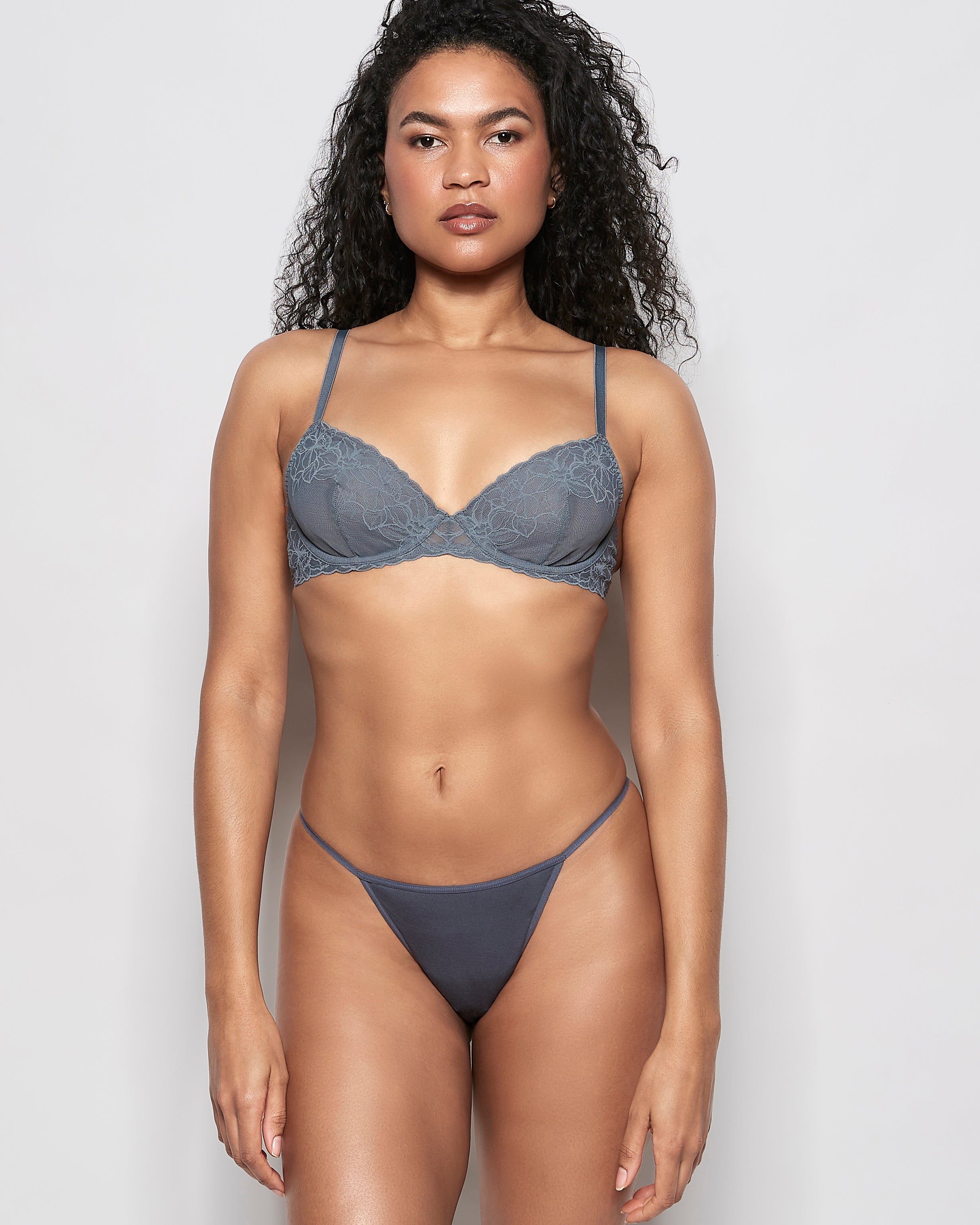 La Senza G-String Panty with Bow in Stormy Weather