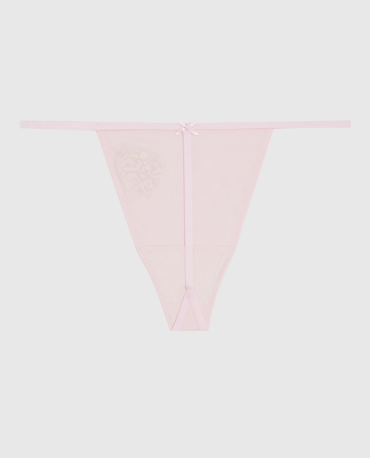 La Senza G-String Panty with Bow in Pink-A-Boo