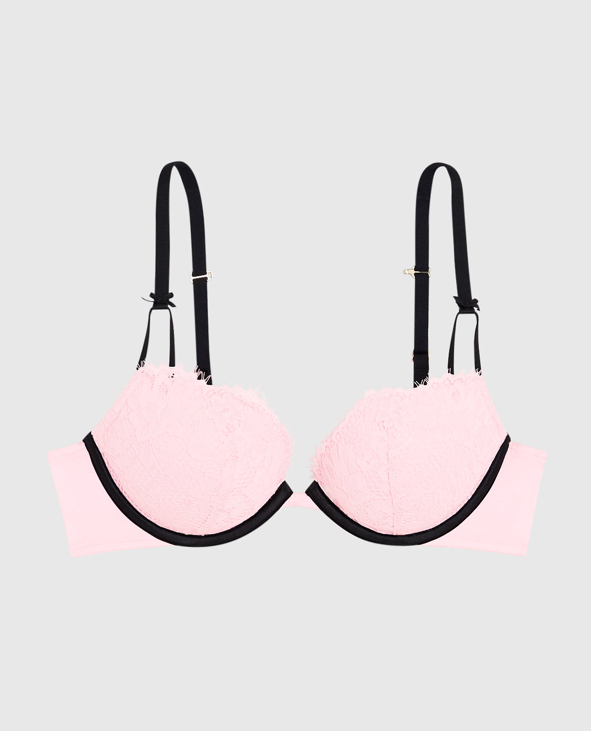 La Senza Allover Lace Push Up Bra in Pink-A-Boo