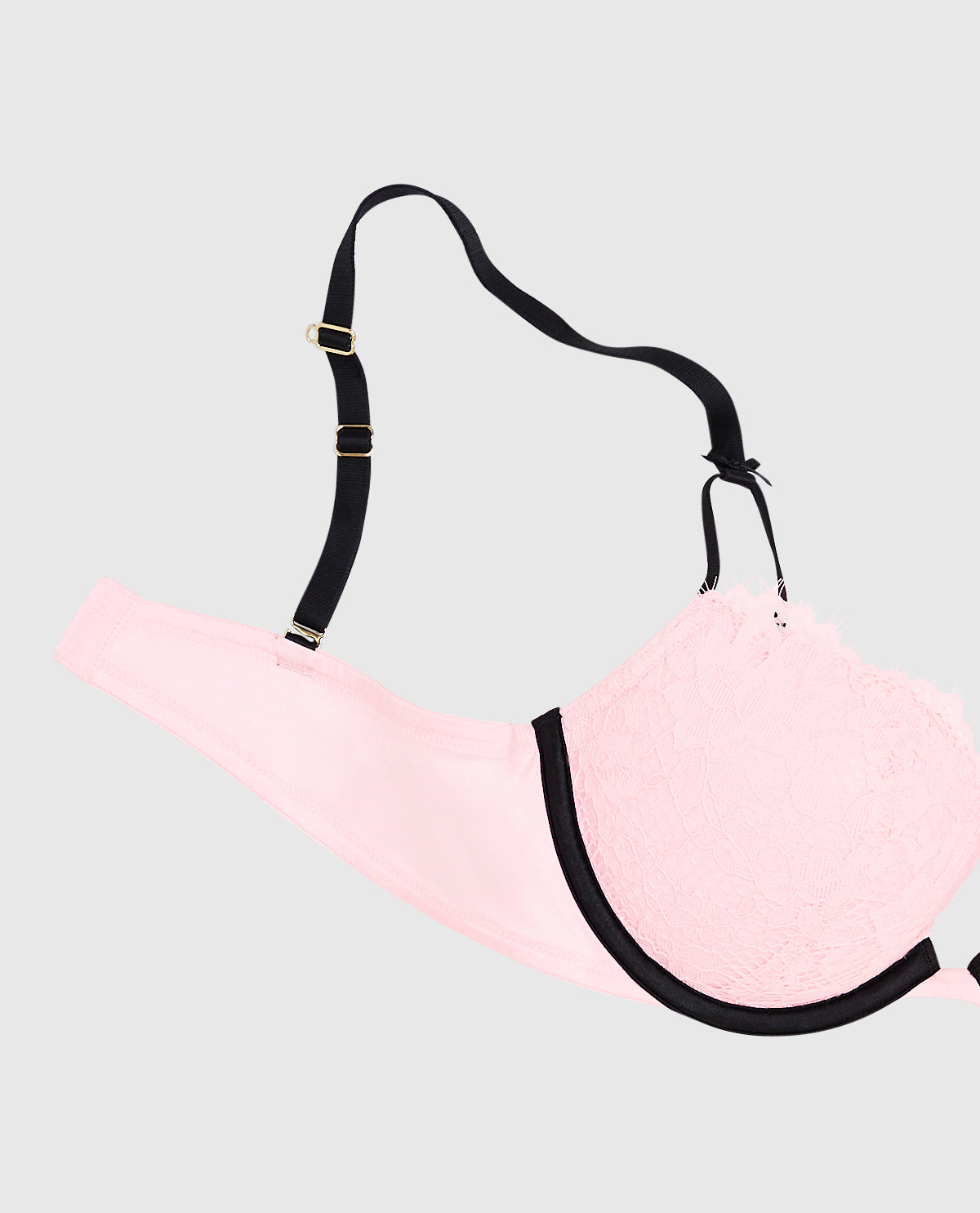 La Senza Allover Lace Push Up Bra in Pink-A-Boo