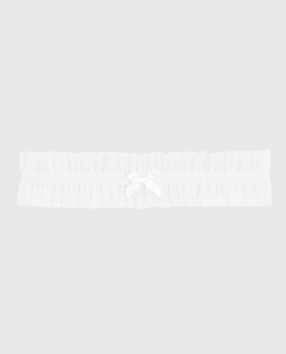 La Senza Ruffle Thigh Garter in Ivory