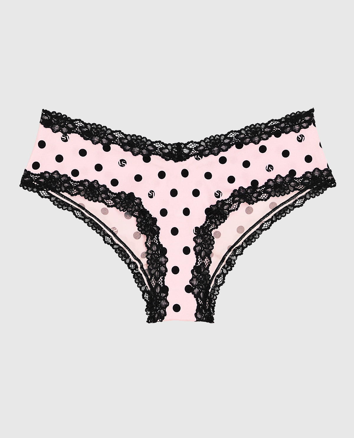 La Senza Culotte Cheeky avec bordure en dentelle à pois LS