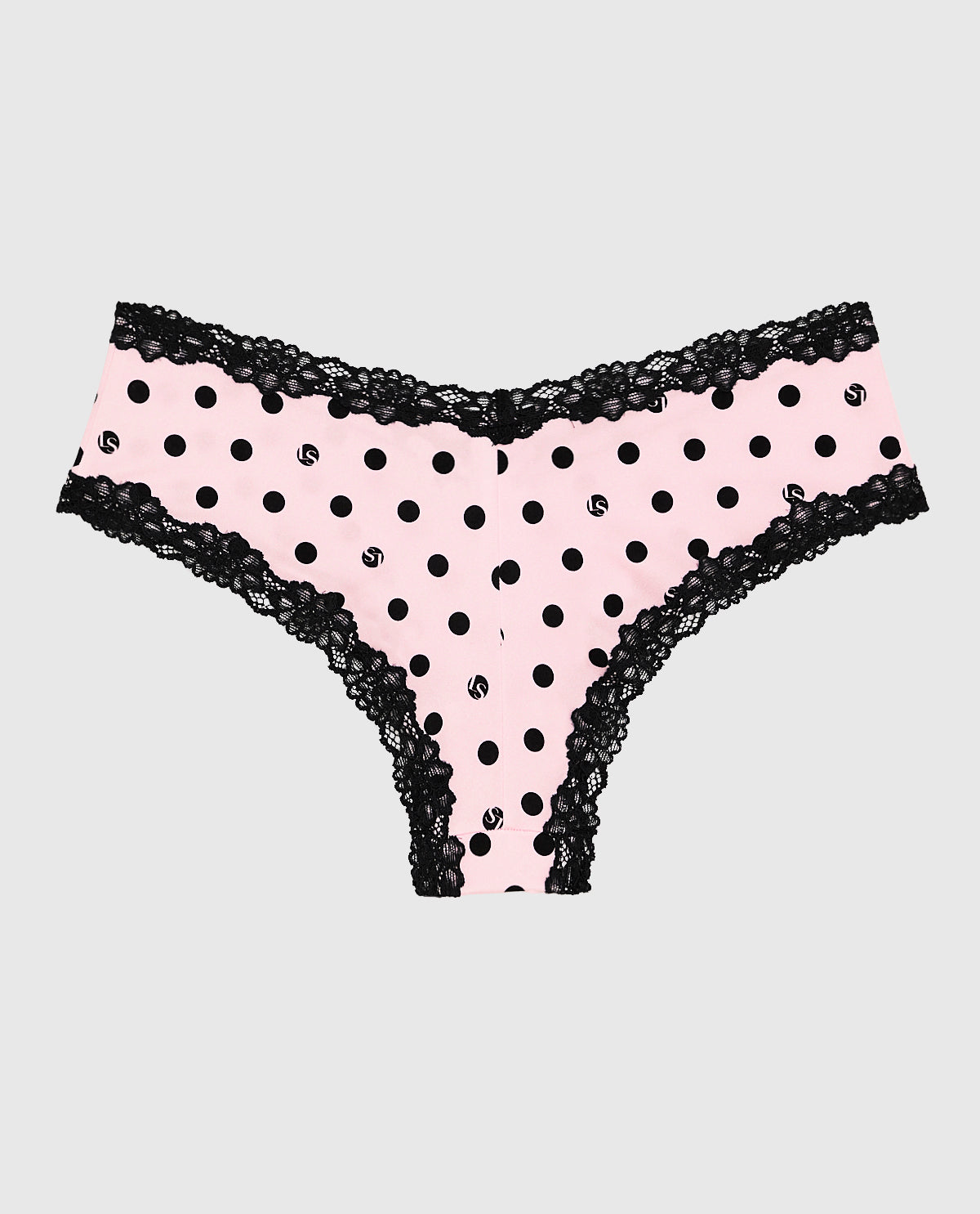 La Senza Culotte Cheeky avec bordure en dentelle à pois LS
