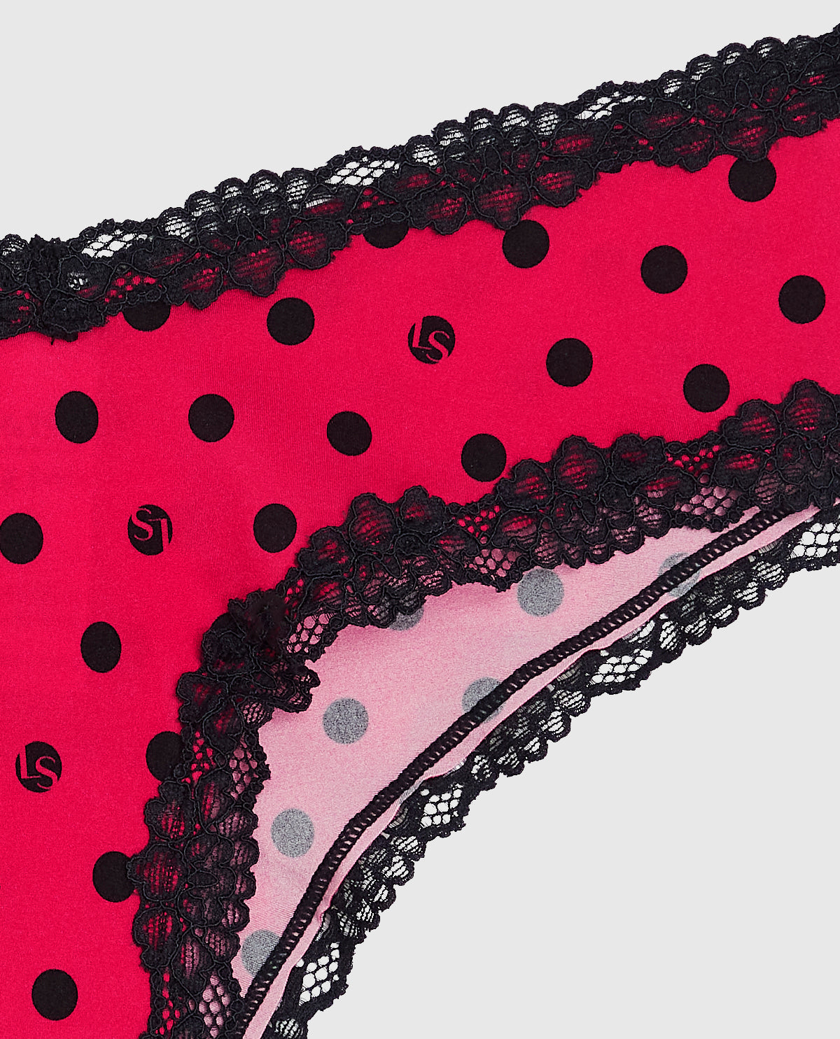 La Senza Cheeky Panty with Lace in LS Dot