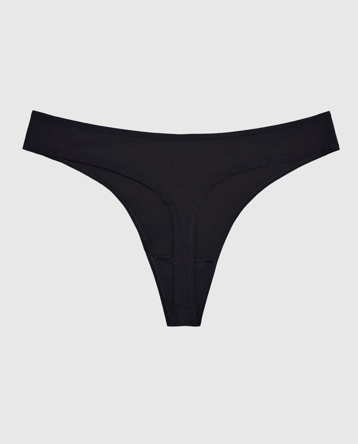 La Senza Microfiber Thong Panty in Smoulder Black
