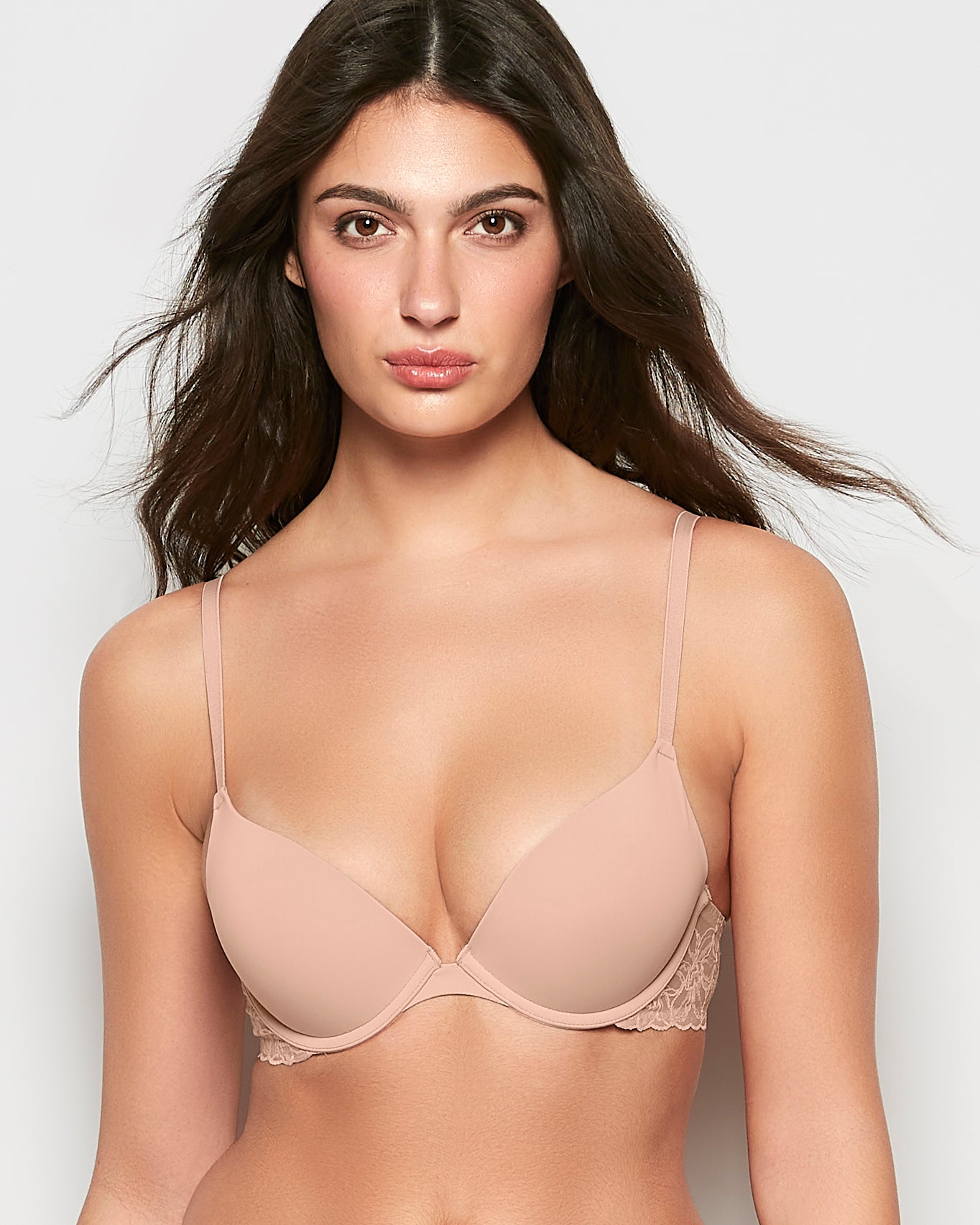La Senza Push Up Bra with Lace Wing in Evening Blush