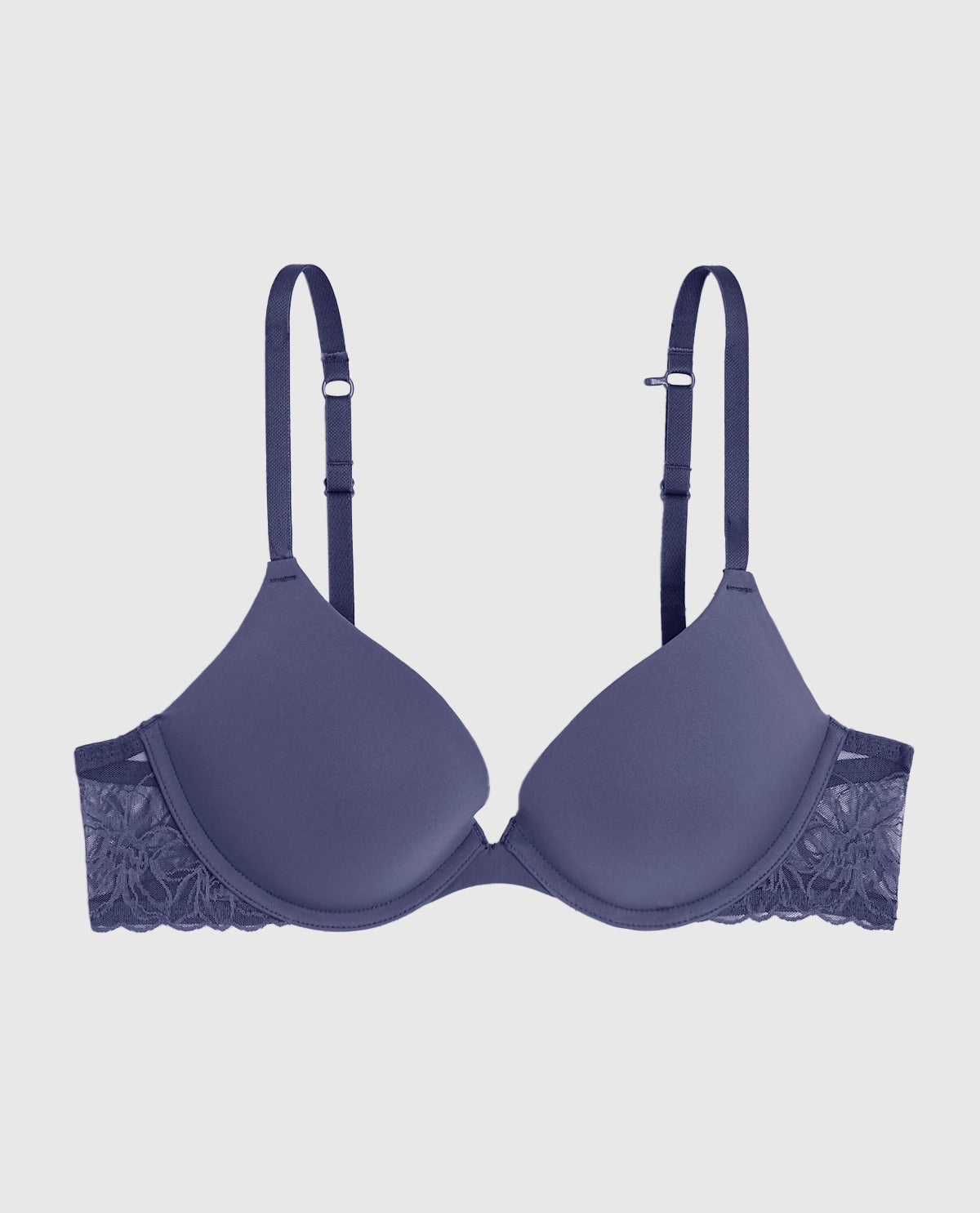 La Senza Push Up Bra with Lace Wing in Dusk Blue