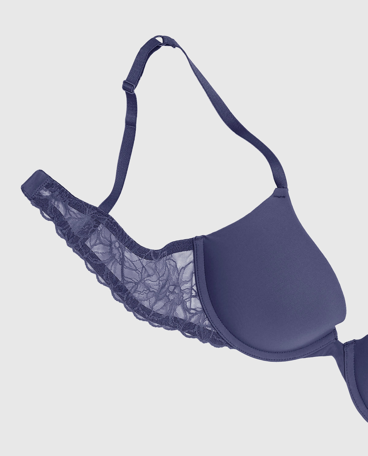 La Senza Push Up Bra with Lace Wing in Dusk Blue