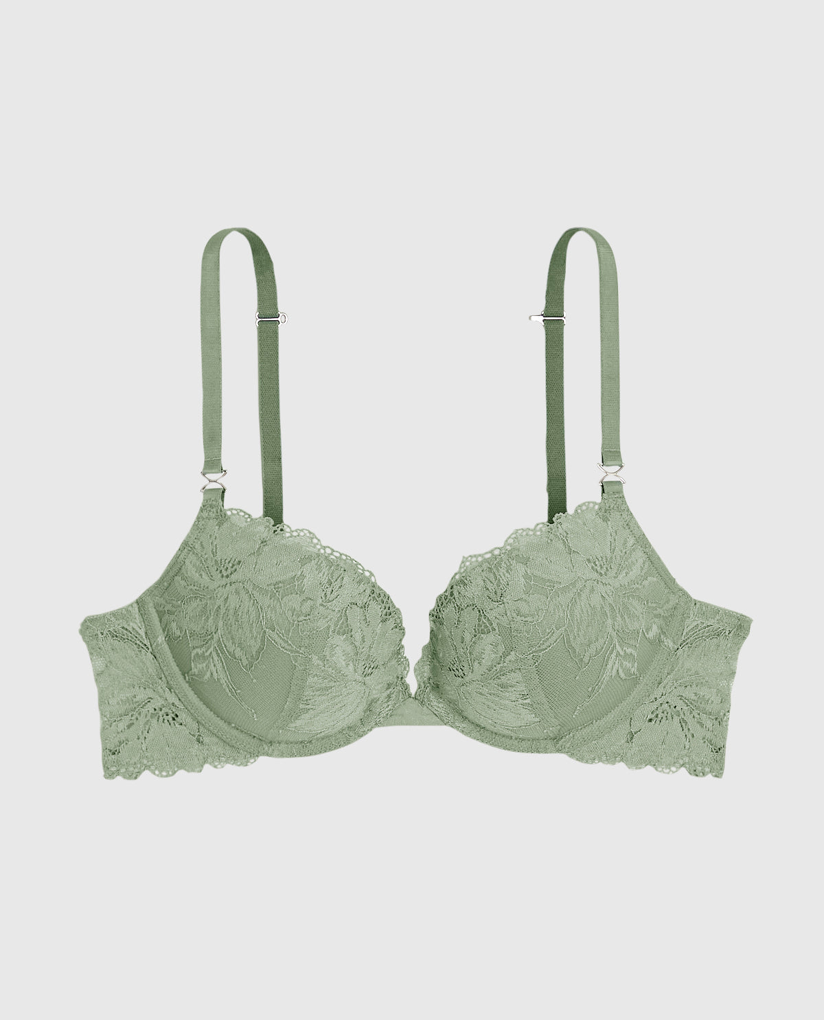 La Senza Lace Push Up Bra in Soft Sage